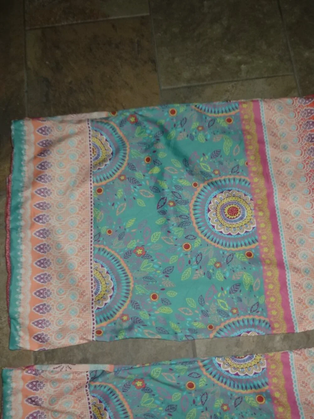 2-Wake In Cloud Bohemian standard pillowcase/sham Turqoise Coral Boho Chic